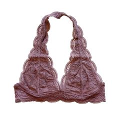 Discover our beautiful scalloped lace halter bralette – the perfect way to add a touch of elegance to any outfit. Made from luxurious lace fabric and detailed with intricate detailing, this stunning bralette will make you feel glamorous and radiant all day long.Our halter lace bralette provides comfort that you can rely on. Its adjustable back strap let you customize the fit to perfectly hug your curves, while the plunge neckline make it the ideal piece for any sexy look. The soft, breathable li Chic Lace Bra With Lace Trim, Elegant Bra-friendly Halter Neck Intimate, Elegant Lace Bra With Lace Top, Chic Lace Bra With Lace Closure, Lace Halter Bralette, Halter Bralette, Fairy Girl, Dusty Purple, Birthday List