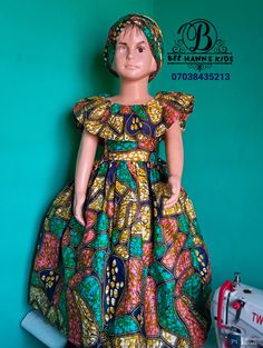 Ankara Baby Gown, Latest Children Ankara Gown, Ankara Dress For Kids, Ankara Baby Dress, Gown Ankara, Tailored Fashion, Cape Gown