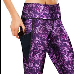 Nwot Champion Size Xs Full Length Workout Leggings W/ Side Thigh Pocket And Waistband Key Pocket Magenta/Black Swirl Pattern Offers Welcome Smoke/Pet Free Ships Same Day Or Next Stock Photo Provided Shows Similar Style But Not Same Color As Listing Purple Sportswear Leggings For Workout, Purple Activewear With Pockets For Sports, Moisture-wicking Purple Leggings For Sports, Purple Sportswear Yoga Pants For Training, Purple Moisture-wicking Leggings For Sports, Fitted Breathable Purple Yoga Pants, Purple Workout Leggings, Purple Compression Gym Pants, Pink Activewear With Pockets For Workout