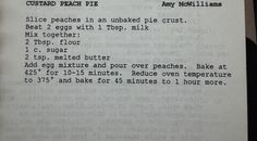 an old recipe book with instructions on how to bake cookies and pies in it