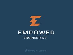 the logo for empower engineering, which is designed to look like an arrow