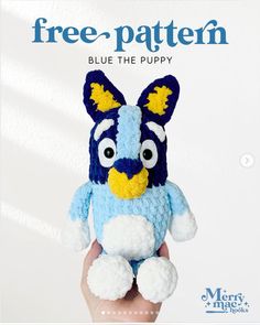 If you’re not a fan of bluey, than I’m afraid you need to run to Disney+ and watch it!! Hope you have fun making this crochet bluey!! 🥰 #blueyandbingo #crochet #freecrochetpattern #amigurumi #jesuslovesu #bluey Free Crochet Bluey, Crochet Bluey Pattern, Bluey Bingo Crochet Pattern Free, Crochet Bluey Free Pattern, Blue Crochet Pattern Free, Bluey Crochet Free Patterns, Crochet Bluey Amigurumi, Crochet Bluey