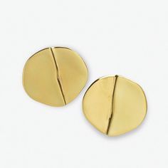 Ellie Round with Step Post Earrings Brass Earrings Icon Clothing, Texas Gifts, Wedding Engagement Gifts, Circular Design, Human Hand, Cream Lotion, Modern Minimalism, Baby Bag, Engagement Gifts