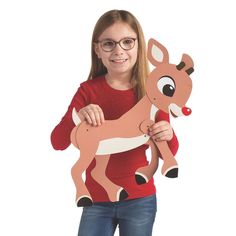 Invite the most loveable of reindeers to your holiday hoorah! Prancing right into Christmas party décor, this Rudolph cutout is large enough to steal the show at any seasonal soirée. Even better, he is jointed so you can move about his arms and legs to whichever position you want. Just hang behind the buffet or add to a DIY photo booth backdrop to get guests in the holiday spirit! Paper. 17 1/4" x 23 3/4" Simple assembly required. Only at OTC / © & ®/(TM) under license to Character Arts, LLC Reindeer Cutout, North Pole Party, Diy Photo Booth Backdrop, Christmas Thoughts, Booth Backdrops, Rudolph Christmas, Rudolph The Red Nosed Reindeer, Christmas Party Themes, Brown Christmas