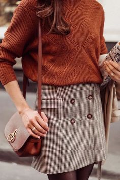 Chique Outfit, Fall Dress, Winter Outfits For Work, Meryl Streep, Casual Winter Outfits, Plaid Skirt, Style Dresses