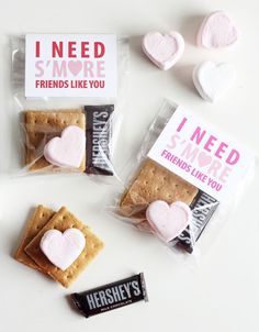 i need more friends like you valentine's crackers and marshmallows