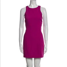 Cinq Sept Sheath Dress Purple Sleeveless With Crew Neck Concealed Zip Closure At Back Designer Fit: Dresses By Cinq Sept Typically Fit True To Size. Details Size Guide Bust: 35" Waist: 29" Hip: 33" Length: 33.5" Fabric: 54% Polyester, 39% Viscose, 7% Elastane; Lining 95% Polyester, 5% Spandex Dress Is Like New Only Worn A Few Times. Cinq A Sept, Spandex Dress, Dress Purple, Size 8 Dress, Purple Dress, Sheath Dress, Size Guide, Like New, Spandex