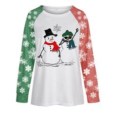 Buy More! Save More! Christmas Pullover, Snowman Tree, Green Sweatshirt, Long Sleeve Pullover Sweater, Sleepwear & Loungewear, Small Trees, Christmas Women, Clothing Co, Type A