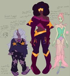 Steven Universe Redesign, Paint Brush Drawing, Character Sheet Template, Pearl Steven Universe