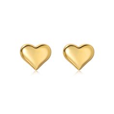 Our Puffy Heart Stud earrings add a perfect touch of romantic glamour to any outfit! With a unique puffed heart-shape, these beautiful earrings will make you shine with style and elegance. Show off your style and treat yourself to a sparkly addition to your jewelry collection! 15mm x 19mm 18k gold plated over stainless steel Hypoallergenic Water & tarnish resistant Puffed Heart, Heart Shaped Earrings, Heart Stud Earrings, Puffy Heart, Heart Studs, Heart Earrings Studs, Original Gift, Cz Stone, Gold Studs