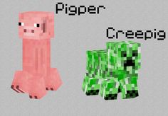 an animal made out of paper next to a green object with the words piper creoy on it