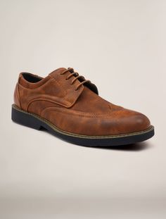 Men's Wingtip Oxford Faux Leather Shoes Synthetic Oxfords For Business In Fall, Formal Synthetic Oxfords For Fall, Synthetic Oxfords For Formal Fall Occasions, Brown Synthetic Dress Shoes For Formal Occasions, Brown Synthetic Dress Shoes For Business, Brown Synthetic Dress Shoes For Formal Events, Brown Synthetic Dress Shoes For Formal, Formal Synthetic Wingtip Oxfords, Formal Synthetic Wingtip Dress Shoes