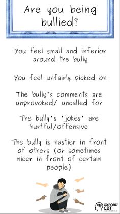 a poster with the words are you being bullied?