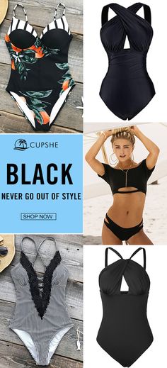 Summer bikinis now come in elegant black color! Keep it cool and make it classic, you will always find a sense of safety and calmness in those pieces. Click for your loved ones. :) Swimwear Black, Keep It Cool, Summer Swimwear, Cute Bathing Suits, Make Memories, Black One Piece, Summer Bikinis, Cute Swimsuits, Summer Suits