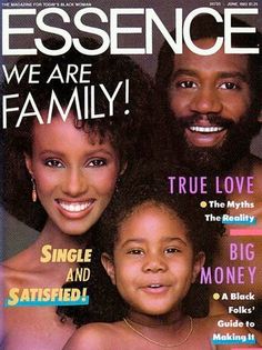 the cover of essence magazine with three people