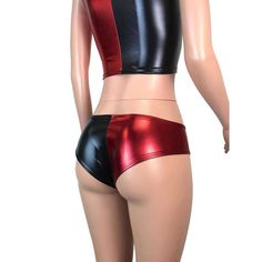 Full Harley Quinn costume that includes a spandex metallic crop top and cheeky hot pants. Wear this costume to a rave, music festival, roller derby, or costume party. Fitted Disco Shorts For Club, Disco Club Shorts Fitted Style, Disco Style Fitted Shorts For Club, Disco Style Fitted Club Shorts, Rave Stretch Shorts For Music Festival, Stretch Rave Shorts For Music Festival, Rave Style Stretch Shorts For Music Festival, Fitted Rave Shorts For Music Festival, Fitted Shorts For Cosplay