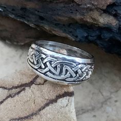 Sterling Celtic Knots Ring Silver Celtic Jewelry, Meaningful Rings, Beautiful Silver Rings, Celtic Knot Ring, Celtic Knots, Living Essentials, Celtic Rings, Knot Ring, Ring For Men