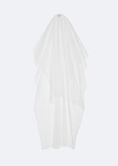 Tulle Veil - LAPOINTE Tulle Veils, Long Veil, Feather Dress, Runway Collection, White Ink, Bridal Looks, Bridal Collection, Bridal Accessories, Veil