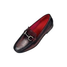 Introducing the LuxeLeather Elegant Genuine Leather Slip On Loafers, crafted with the finest cow leather upper and lined with luxurious pigskin leather for ultimate comfort. The solid pattern and round toe shape add a touch of sophistication, while the slip-on design and rubber outsole provide convenience and durability. Elevate your style with these timeless loafers and experience the epitome of elegance. Shop now and step into luxury. Leather Loafers With Textured Sole For Derby, Business Loafers With Red Sole In Leather, Business Leather Loafers With Red Sole, Leather Loafers With Red Sole And Moc Toe, Leather Slip-ons With Red Sole, Slip On Loafers, Pig Skin, Green Man, Black 7