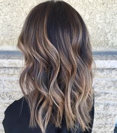 Brunette With Balayage Highlights, Balayage Long Hair, Brunette Balayage Hair, Brown Hair Balayage, Balayage Brunette, Hair Color Balayage, Hair Color Trends, Brown Hair Colors, Brunette Hair