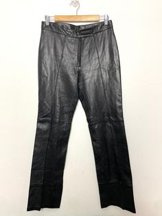 "These pants have a small rip above the interior \"Wilson's\" tag (as seen in last photo). Measurements Waist: 29 inches  Inseam: 30 inches" Biker Style, Trousers Women, Capri Pants, Genuine Leather, Trousers, Pants, Clothes For Women, Leather, Black