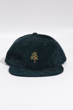 Upper Park Clothing Dark Teal corduroy hat with pine tree embroidered on the front Ponderosa Pine Tree, Bunny Outfits, Guinea Pig Clothes, Outdoorsy Style, Corduroy Cap, Hippie Clothing, Simplistic Style, Ponderosa Pine, Outfits Dresses