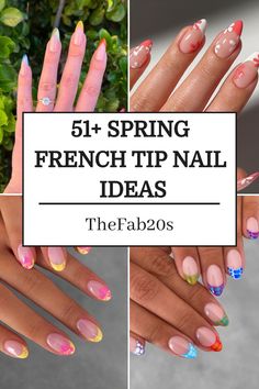 The best spring nail ideas! These trendy spring nails are the PERFECT look for 2024. Spring Nail French Tip Designs, May Nail Inspo 2024, Spring French Nails 2024, Nail Spring 2024, Spring 2024 Nails, 2024 Spring Nails, May Nail Designs, French Spring Nails, Spring Nails French Tip