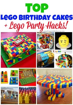 top lego birthday cakes and lego party hacks for kids to play in the house