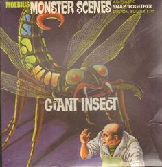 the front cover of a book with an image of a giant insect on it