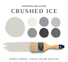 the color scheme for sherylin williams's crushed ice, which includes gray paint and