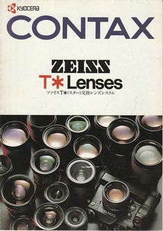 the front cover of a book with many different cameras on it, including one camera