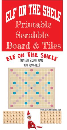 This Elf on the Shelf idea is as easy as hitting print! This printable mini scrabble board and tiles are the pefect fun and interactive elf idea! Elf Welcome Back, Elf Return Letter, Welcome Back Elf, Elf Stuff, Elf Idea