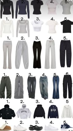 Pants Essentials Women, Must Haves In Closet, Fall Outfits For School Black Women, Outfit Ideas For School 12-13, Basic Model Outfits, Monday Outfits For School Lazy Days, Clean School Outfits, Different Clothing Aesthetics List, Clothing Style Names