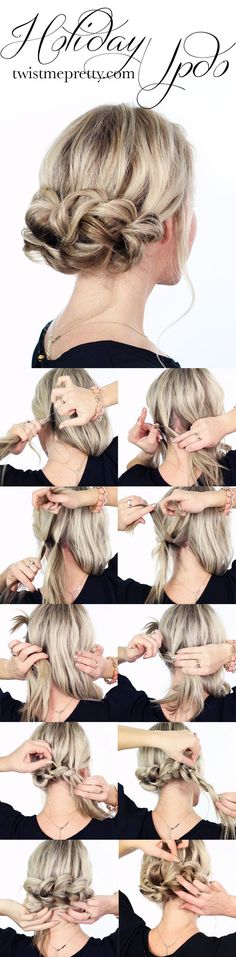 Hair Net Hairstyles, Low Braid, Holiday Updo, Club Hair, Braid Updo, Super Easy Hairstyles