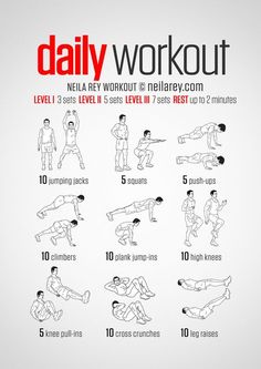 the daily workout poster shows how to do it