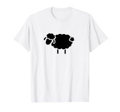 a black and white sheep silhouette on a t - shirt