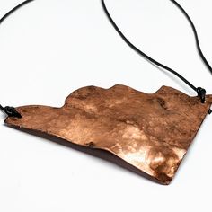 This Handcrafted Necklace Features A Triangular Shaped Pendant With A Top Of Undulating Curves. It Has Been Hammered And Patinated. Strung On A Leather Cord About 25" Long With A Copper J-Hook Closure. This Necklace Is Brand New Without Tags. Expensive Stones, Bezel Necklace, Handcrafted Necklace, Hammered Copper, Copper Pendants, Pretty Jewellery, Jewelry Lover, Leather Cord, Cincinnati