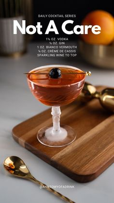 a wooden tray topped with a glass bowl filled with liquid