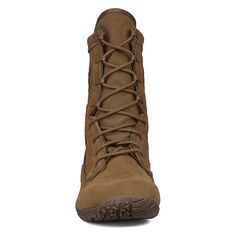 Belleville Men's Tr105 Minimalist Boot In Coyote A true zero drop minimalist boot, the MINI-MiL® is designed specifically for the conditioned warrior athlete currently training in minimalistic athletic footwear. This quick-drying unlined boot is not only highly breathable, but lightweight too - weighing less than 2 lbs a pair. COLOR Coyote BrownHEIGHT 8” (Standard Military Height)UPPER Cattlehide Leather/NylonMIDSOLE PolyurethaneFOOTBED PolyurethaneOUTSOLE Exclusive VIBRAM® TarsusLINING UnlinedINSULATION Non-InsulatedTOE PROTECTION Soft ToeZIPPER NoMANUFACTURING ImportedWEIGHT 16 oz per half pair Lace-up Combat Boots With Vibram Sole For Sports, Functional Lace-up Combat Boots For Sports, Combat Boots With Vibram Sole For Sports, Slip-resistant Lace-up Combat Boots For Sports, Minimalist Boots, Loafer Sneakers, Work Shoes, Casual Boots, Slip On Sneakers