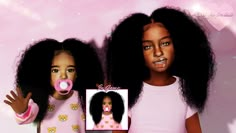 Natural Curly Fro, Sims 4 Afro Hair, Sims 4 Free Mods, Sims 4 Curly Hair, Curly Fro, Sims 4 Tsr