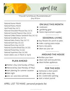 the spring cleaning checklist with yellow flowers