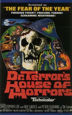 a movie poster for the horror film's house of horrorss, featuring a skull with