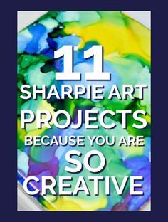 the words 11 sharpe art projects because you are so creative