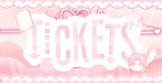 a pink background with the word lockes written in large letters and donuts on it