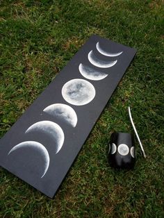 a black board with phases painted on it