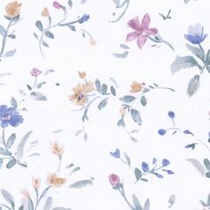 3-Pc.+Pink+&+Blue+Flowers+Allover+Wallpaper Yellow Blue Floral Wallpaper, Pink And Blue Floral Background, Watercolor Floral Pattern Textile Design, Scandinavian Floral Fabric Lavender, Watercolor Flower Allover, Pink And Blue Flowers, Guest Bedrooms, Prepasted Wallpaper, Pink Floral