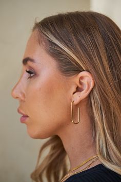 Our Iris earrings - the perfect hoops for any occasion. Iris Earrings, Steel Earrings, Stainless Steel Earrings, Night Out