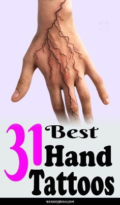 the best hand tattoos for men and women are on display in this book cover image