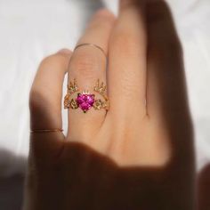 Nora Sermez, Immaculate Heart, Heart Shaped Rings, Cute Rings, Girly Jewelry, Jewelry Inspo, Precious Gemstones, Pretty Jewellery