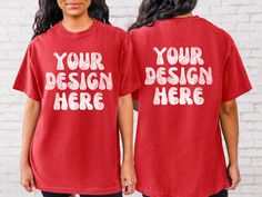 Etsy Listing Photos, Selling Prints, American Model, Comfort Colors Shirt, Clean Look, Tshirt Mockup, Shirt Mockup, Red Shirt, Red Tshirt